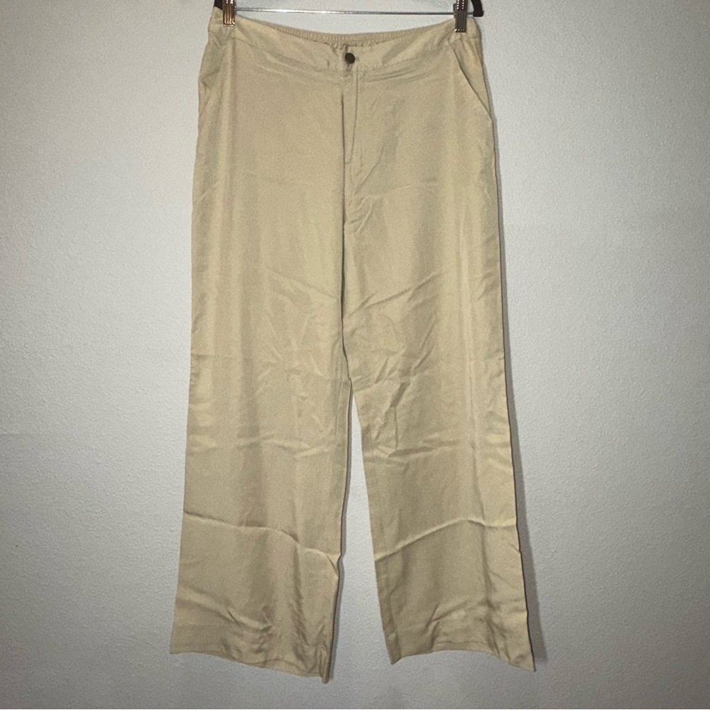Soft Surroundings Tan Lightweight Chinos with Relaxed Fit Pockets Medium M Med